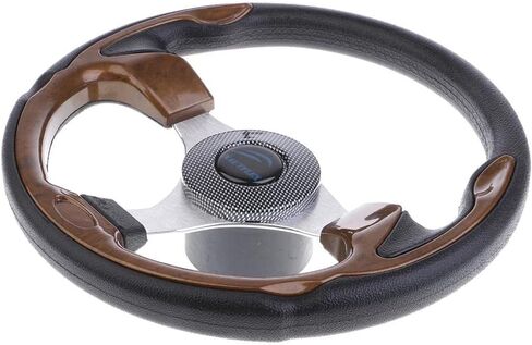 Dolity 12.6-inch Aluminum Alloy Boat Pontoon Steering Wheel Marine Accessories 3 Spoke 3/4" Shaft PU Carbon Fiber Steering Wheel Compatible for Marine Boats, Vessels, Yacht, Pontoon Boat in Saudi Arabia