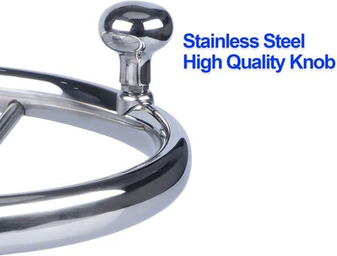 11inch Boat Steering Wheel, Marine Stainless Steel Steering Wheel Adapter fit 3/4 inch Tapered Shaft, 5 Spoke 25 Degree Destroyer Style with Knob & Center Cap for Boats, Yachts, Pontoon Boats in Kuwait
