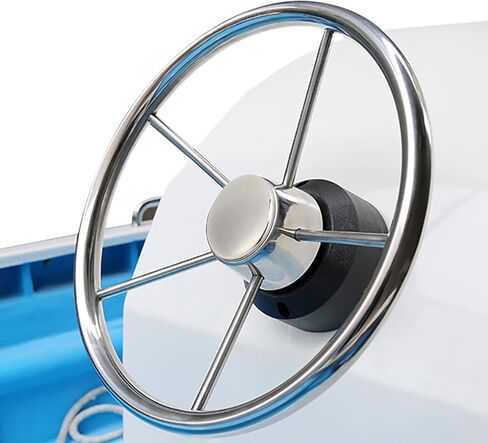 قارب عجلة القيادة غطاء المركز البحرية عجلة القيادة غطاء المركز 2.5in/6.35 سنتيمتر 316 الفولاذ المقاوم للصدأ ABS المفاجئة في قارب ملحق لليخوت in Kuwait