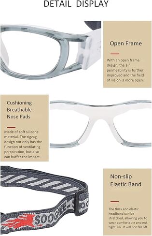 Kids Sports Glasses Basketball Football Safe Training Goggles Anti Fog 7-12 in Kuwait