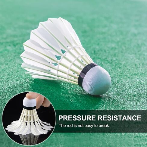 Philonext Goose Feather Badminton Shuttlecocks Birdies, 12 Pack Stable Durable Hight Speed Training Badminton Balls for Indoor & Outdoor Practice Sports Activities in Saudi Arabia