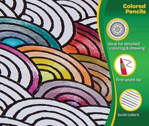 Crayola Adult Colored Pencils (100ct), Premium Coloring Pencils, Gifts for Teens & Adults, Great for Adult Coloring Books. in Saudi Arabia
