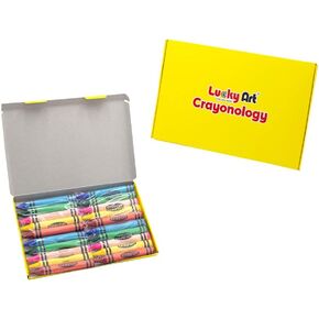 Lucky Art 20 Sets of 4 Packs (80 count) Standard Size Crayons - Mini Crayon Packs Non-Toxic Crayons; Crayons in bulk for Kids Party Favors, School Supplies for Teachers & Travel Crayons