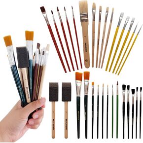 Artlicious Craft Paint Brushes Set for Kids, Acrylic Painting, 10 Pack in Saudi Arabia