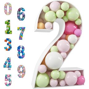 Mosaic Balloon Frame Light Up Marquee Pre-Cut Kit Number 1 Cut-out Extra Large Foam Board First Birthday Backdrop 1st Birthday Boy Girl Party Anniversary Decorations