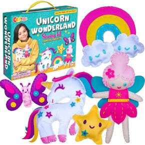 Beginner Sewing Kit for Kids - Arts & Unicorn Crafts Kits - My First Sewing Kit for Girls Ages 7-12 yrs - Kids Gifts Learn to Sew Magical Projects with Stuffed Animal Dolls, Instructions & Felt in Saudi Arabia