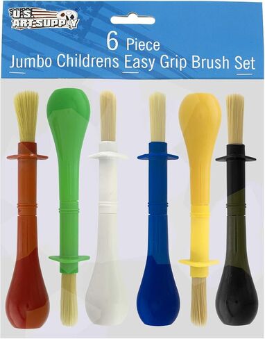 U.S. Art Supply 10-Piece Thick Paint Brush Set - Large Paint Brushes in Kuwait