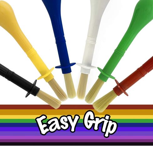 U.S. Art Supply 10-Piece Thick Paint Brush Set - Large Paint Brushes in Kuwait