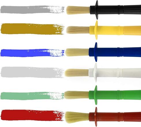 U.S. Art Supply 10-Piece Thick Paint Brush Set - Large Paint Brushes in Kuwait