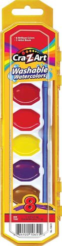 Cra-Z-art Washable Watercolors with Brush, 8 Colors, 1 Tray (10651) in Saudi Arabia