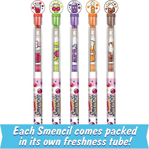 Holiday Smencils - HB #2 Patented Gourmet Scented Fun Pencils, 5 Count - Stocking Stuffer, Gifts for Kids, School Supplies, Party Favors, Classroom Rewards in Saudi Arabia