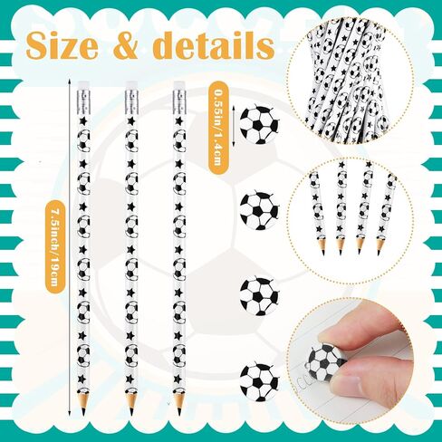 Tinlade 72 Pcs Sports Pencils and Erasers for Kids Fun Wooden Pencils for Kids Boys Sports Themed Birthday Party Favors Students Stationery Party School Office Supplies(Sports) in Saudi Arabia