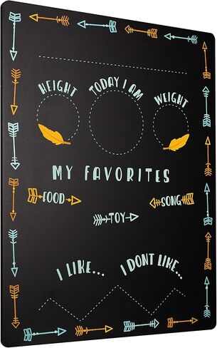 Tiny Idea’s Arrows Baby Milestone Chalkboard, Gender-Neutral Baby Photo Prop, Baby Décor Accessory, Black in Kuwait