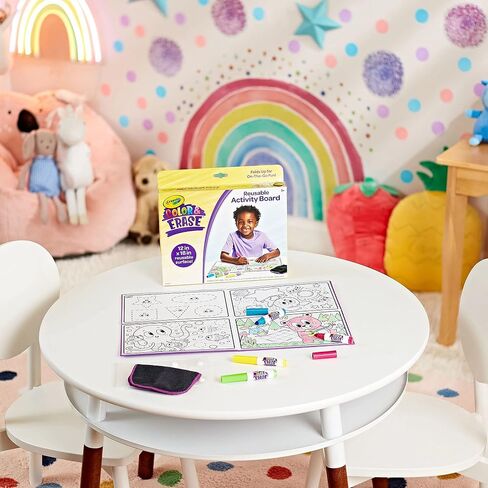 Crayola Color and Erase Reusable Activity Board, Gift for Kids, Ages 3, 4, 5, 6 in Saudi Arabia