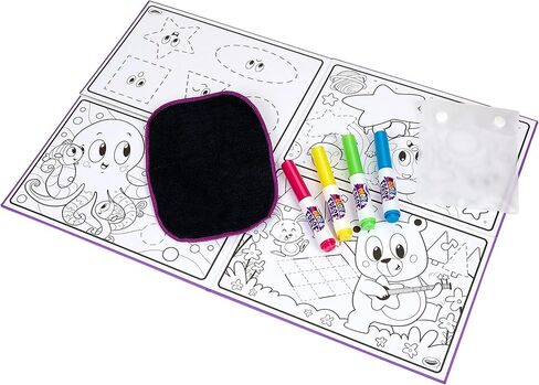Crayola Color and Erase Reusable Activity Board, Gift for Kids, Ages 3, 4, 5, 6 in Saudi Arabia