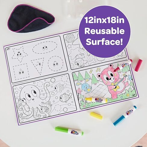 Crayola Color and Erase Reusable Activity Board, Gift for Kids, Ages 3, 4, 5, 6 in Saudi Arabia
