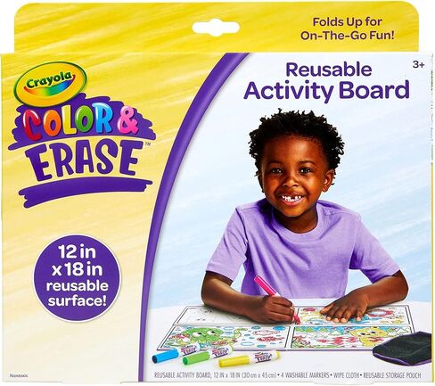 Crayola Color and Erase Reusable Activity Board, Gift for Kids, Ages 3, 4, 5, 6 in Saudi Arabia