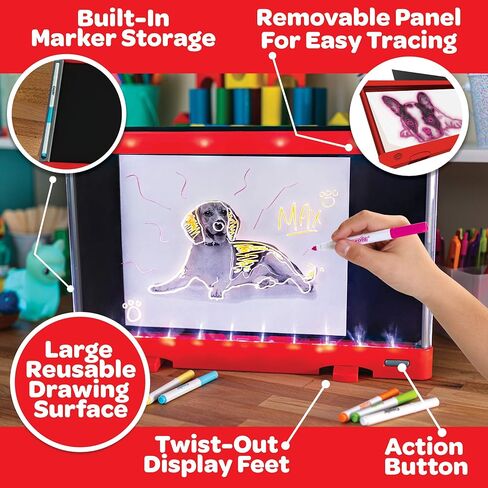 Crayola Ultimate Light Board Red, Drawing Tablet, Gift for Kids, Age 6, 7, 8, 9 in Saudi Arabia