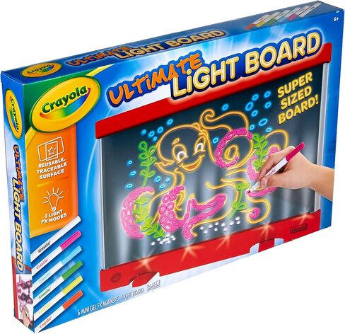 Crayola Ultimate Light Board Red, Drawing Tablet, Gift for Kids, Age 6, 7, 8, 9 in Saudi Arabia
