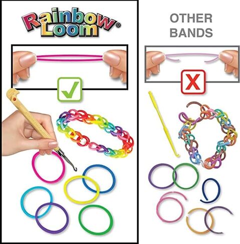 مجموعة أدوات صنع الأساور الأصلية Rainbow Loom®، الحائزة على 4 جوائز TOTY، تصنع ما يصل إلى 24 سوارًا، حرفة مثالية للأولاد والبنات بعمر 7 سنوات فما فوق in Kuwait