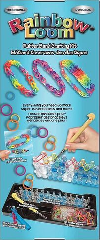 مجموعة أدوات صنع الأساور الأصلية Rainbow Loom®، الحائزة على 4 جوائز TOTY، تصنع ما يصل إلى 24 سوارًا، حرفة مثالية للأولاد والبنات بعمر 7 سنوات فما فوق in Kuwait