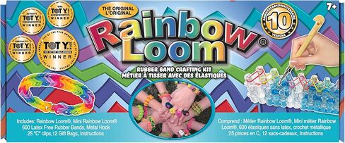 مجموعة أدوات صنع الأساور الأصلية Rainbow Loom®، الحائزة على 4 جوائز TOTY، تصنع ما يصل إلى 24 سوارًا، حرفة مثالية للأولاد والبنات بعمر 7 سنوات فما فوق in Kuwait