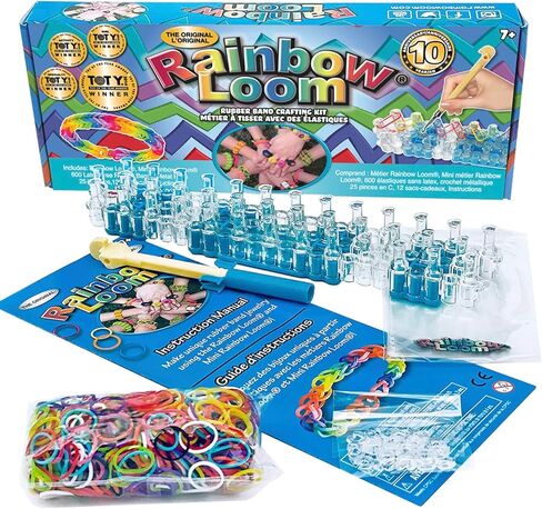 مجموعة أدوات صنع الأساور الأصلية Rainbow Loom®، الحائزة على 4 جوائز TOTY، تصنع ما يصل إلى 24 سوارًا، حرفة مثالية للأولاد والبنات بعمر 7 سنوات فما فوق in Kuwait
