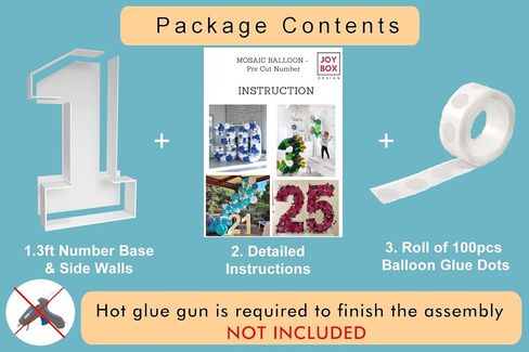 JoyBox Design 3FT Mosaic Balloon Frame Number 0 Marquee Light Up Numbers Pre-Cut Kit Thick Foam Board Decoration for Birthdays Anniversary Baby Shower… in Saudi Arabia