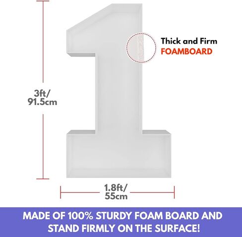 JoyBox Design 3FT Mosaic Balloon Frame Number 0 Marquee Light Up Numbers Pre-Cut Kit Thick Foam Board Decoration for Birthdays Anniversary Baby Shower… in Saudi Arabia