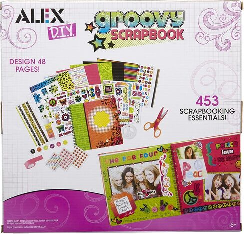 النشاط الفني والحرفي للأطفال من Alex Craft Groovy، تصميم 48 صفحة، يسمح للأطفال بالإبداع واستخدام خيالهم، متعة فائقة وسهلة، للأعمار من 6 سنوات فما فوق in Kuwait