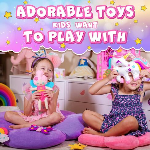 Beginner Sewing Kit for Kids - Arts & Unicorn Crafts Kits - My First Sewing Kit for Girls Ages 7-12 yrs - Kids Gifts Learn to Sew Magical Projects with Stuffed Animal Dolls, Instructions & Felt in Saudi Arabia