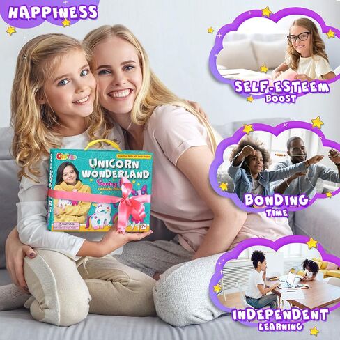 Beginner Sewing Kit for Kids - Arts & Unicorn Crafts Kits - My First Sewing Kit for Girls Ages 7-12 yrs - Kids Gifts Learn to Sew Magical Projects with Stuffed Animal Dolls, Instructions & Felt in Saudi Arabia