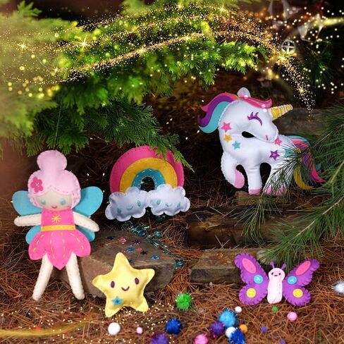 Beginner Sewing Kit for Kids - Arts & Unicorn Crafts Kits - My First Sewing Kit for Girls Ages 7-12 yrs - Kids Gifts Learn to Sew Magical Projects with Stuffed Animal Dolls, Instructions & Felt in Saudi Arabia