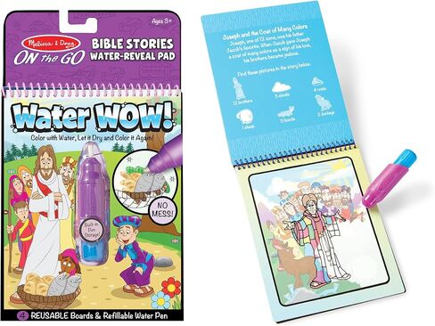 Melissa & Doug On The Go Water Wow! Reusable Water-Reveal Activity Pad- Occupations - Party Favors, Stocking Stuffers, Travel Toys For Toddlers, Mess Free Coloring Books For Kids Ages 3+ in Saudi Arabia