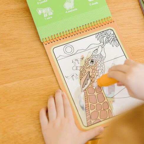 Melissa & Doug On the Go Water Wow! Reusable Water-Reveal Activity Pads, 2-pk, Vehicles, Animals - FSC Certified in Saudi Arabia