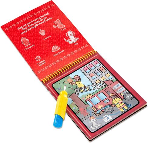 Melissa & Doug On the Go Water Wow! Reusable Water-Reveal Activity Pads, 2-pk, Vehicles, Animals - FSC Certified in Saudi Arabia