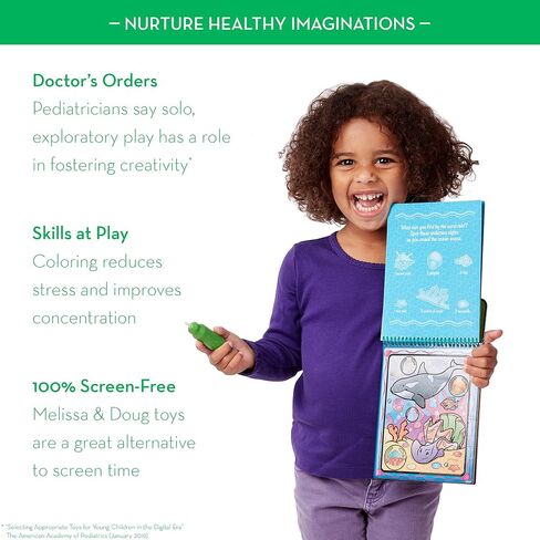 Melissa & Doug On the Go Water Wow! Reusable Water-Reveal Activity Pads, 2-pk, Vehicles, Animals - FSC Certified in Saudi Arabia