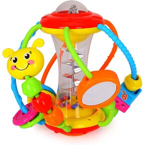 HOLA Baby Toys 6 to 12 Months Baby Toys 0-6 Months, Baby Rattles Activity Ball Infant Toys, Shaker Grab Spin Rattle, Crawling Educational 6 Month Old Baby Toys for 3, 6, 9, 12 Months Baby Boys Girls