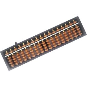 Digit Standard Abacus Soroban Professional 17 Column (10.2 inch) Math Abacus, Math Calculating Tool with Reset Button for Adults Kids(Brown)