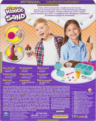 Kinetic Sand Scents, Ice Cream Treats Playset with 3 Colors of All-Natural Scented Play Sand and 6 Serving Tools, Sensory Toys for Kids Ages 3 and up in Saudi Arabia
