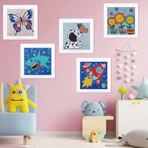 HUBENDMC Diamond Painting Kits for Kids,6 Pack Gem Art for Kids, Easy Diamond Art for Beginner,Small Diamond Dots Crafts for Girls-6x6 inch in Saudi Arabia
