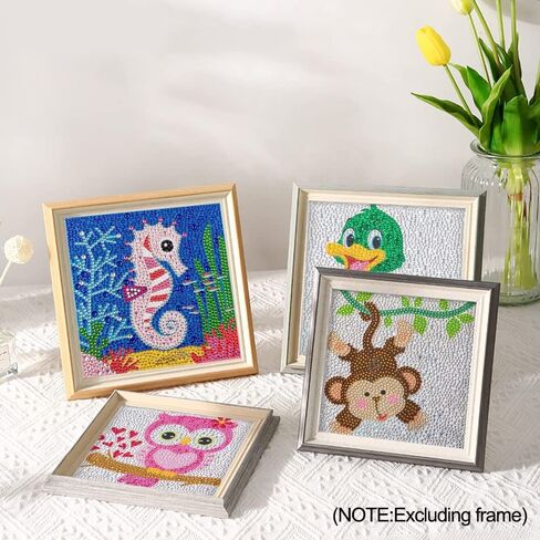 HUBENDMC Diamond Painting Kits for Kids,6 Pack Gem Art for Kids, Easy Diamond Art for Beginner,Small Diamond Dots Crafts for Girls-6x6 inch in Saudi Arabia