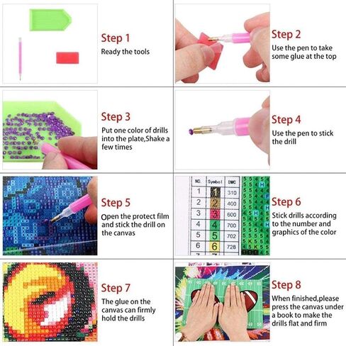 HUBENDMC Diamond Painting Kits for Kids,6 Pack Gem Art for Kids, Easy Diamond Art for Beginner,Small Diamond Dots Crafts for Girls-6x6 inch in Saudi Arabia