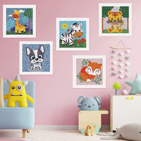 HUBENDMC Diamond Painting Kits for Kids,6 Pack Gem Art for Kids, Easy Diamond Art for Beginner,Small Diamond Dots Crafts for Girls-6x6 inch in Saudi Arabia