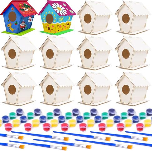 hapray 4 Pack Bird House Craft Kit, DIY Birdhouse for Kids to Build & Paint in Kuwait