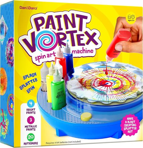 مجموعة أدوات Spin Art - مركز محطة الطلاء الحلزوني - ألعاب الفنون والحرف اليدوية للأطفال للفتيات والفتيان من جميع الأعمار - هدايا رائعة للفتيات - محطة عمل يدوية دوارة بمحرك - أفكار هدايا للأطفال in Kuwait