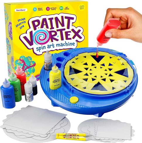 مجموعة أدوات Spin Art - مركز محطة الطلاء الحلزوني - ألعاب الفنون والحرف اليدوية للأطفال للفتيات والفتيان من جميع الأعمار - هدايا رائعة للفتيات - محطة عمل يدوية دوارة بمحرك - أفكار هدايا للأطفال in Kuwait