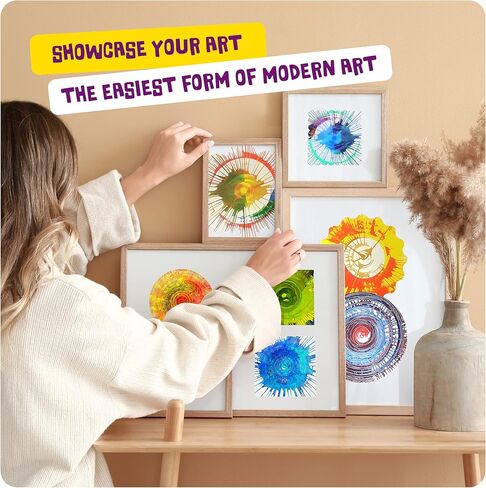 مجموعة أدوات Spin Art - مركز محطة الطلاء الحلزوني - ألعاب الفنون والحرف اليدوية للأطفال للفتيات والفتيان من جميع الأعمار - هدايا رائعة للفتيات - محطة عمل يدوية دوارة بمحرك - أفكار هدايا للأطفال in Kuwait