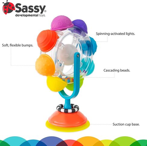 Sassy Light Up Rainbow Wheel Tray Toy, Multi in Kuwait
