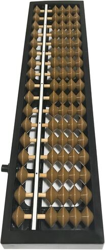 Digit Standard Abacus Soroban Professional 17 Column (10.2 inch) Math Abacus, Math Calculating Tool with Reset Button for Adults Kids (Brown) in Saudi Arabia